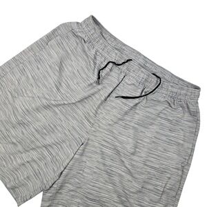 Chubbies Shorts Men's Large Gym Swim Trunks Beach Gray Aztec Lined 7" Inseam EUC